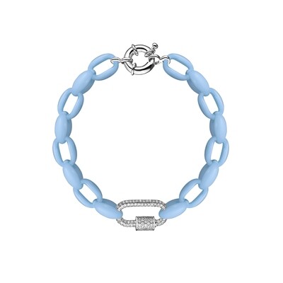 Blue Carabiner Bracelet