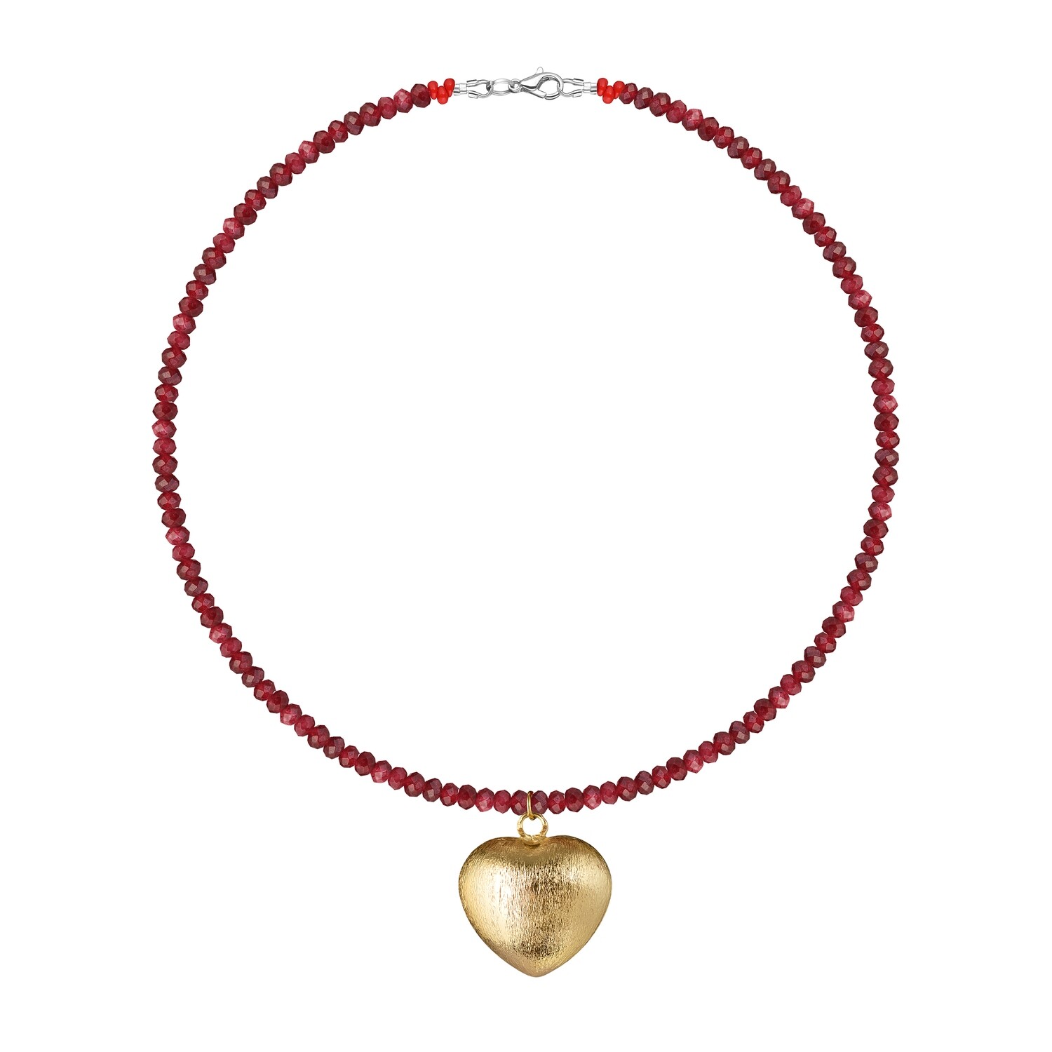 Sweet Heart Ruby Necklace