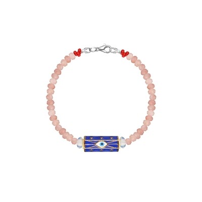 Pink Bracelet with Eye Pendant