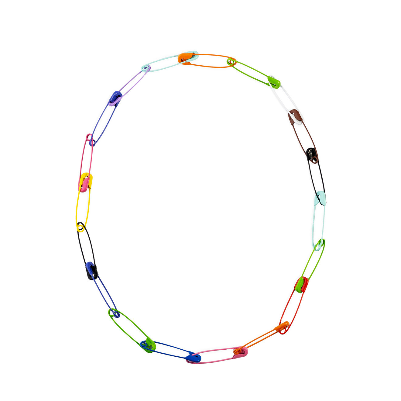 Rainbow Pins Necklace