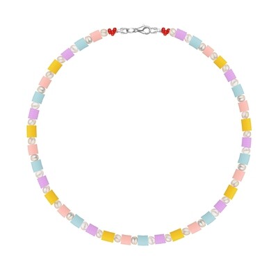 Rainbow Necklace with Pearls