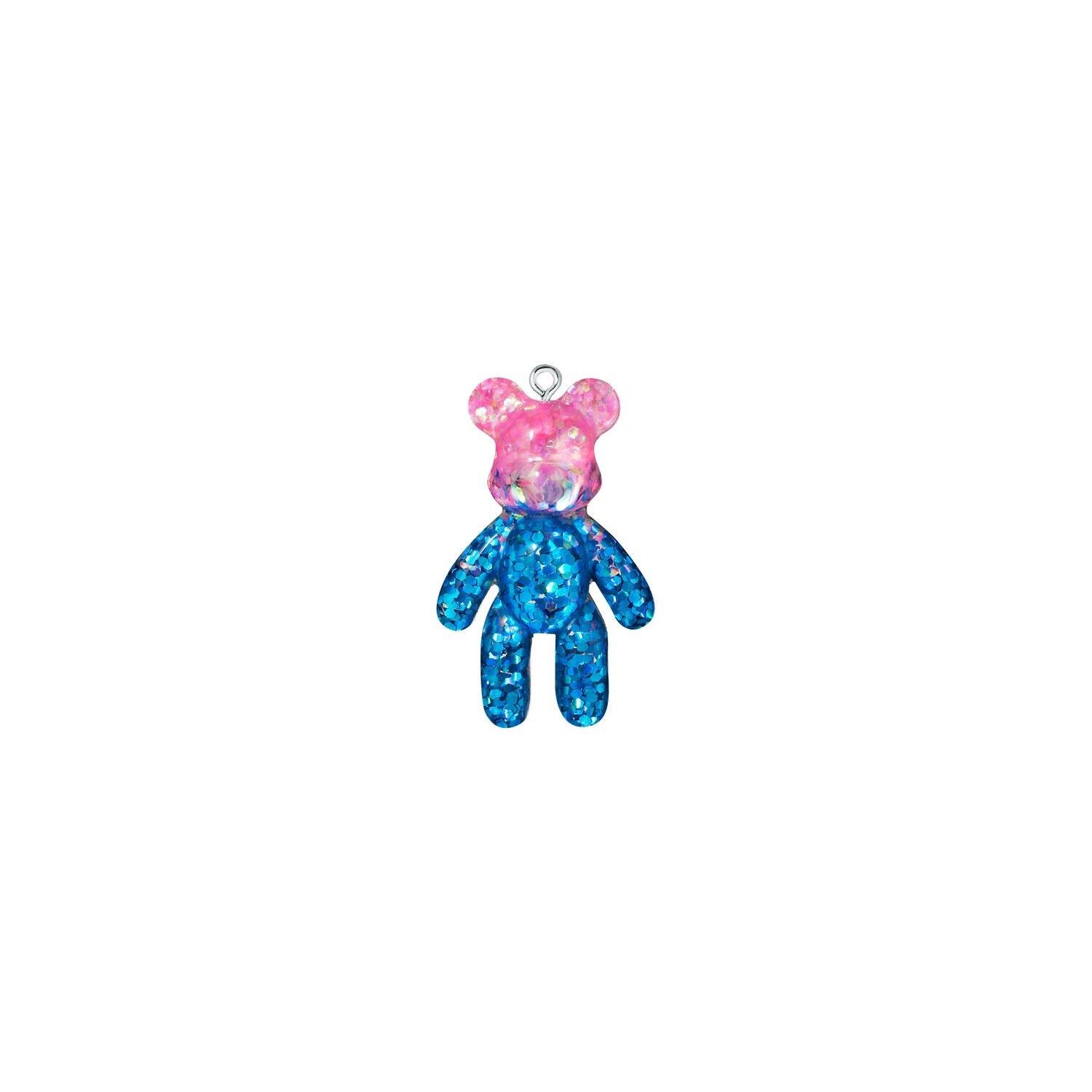 Colored Big Bear Pendant with Glitter
