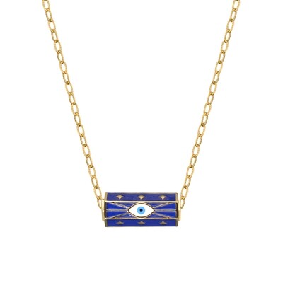 Gold Chain with Blue Eye Pendant