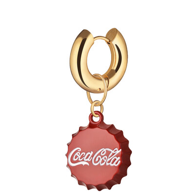 Red Coca Cola Single Earring