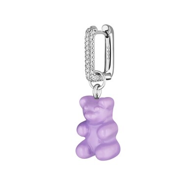 Purple Gummy Bear Earring