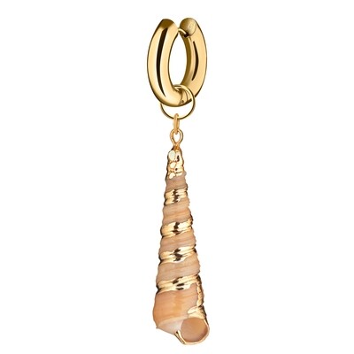 Gold Shell Single Earring