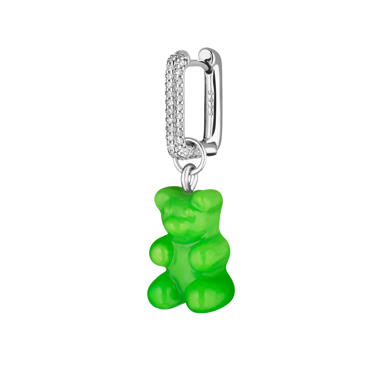 Green Gummy Bear Earring