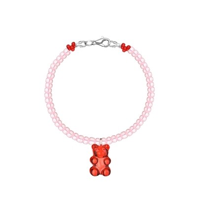 Pink Bracelet with Gummy Bear