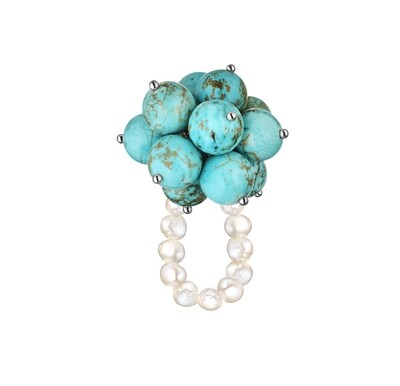 Turquoise Flower Ring