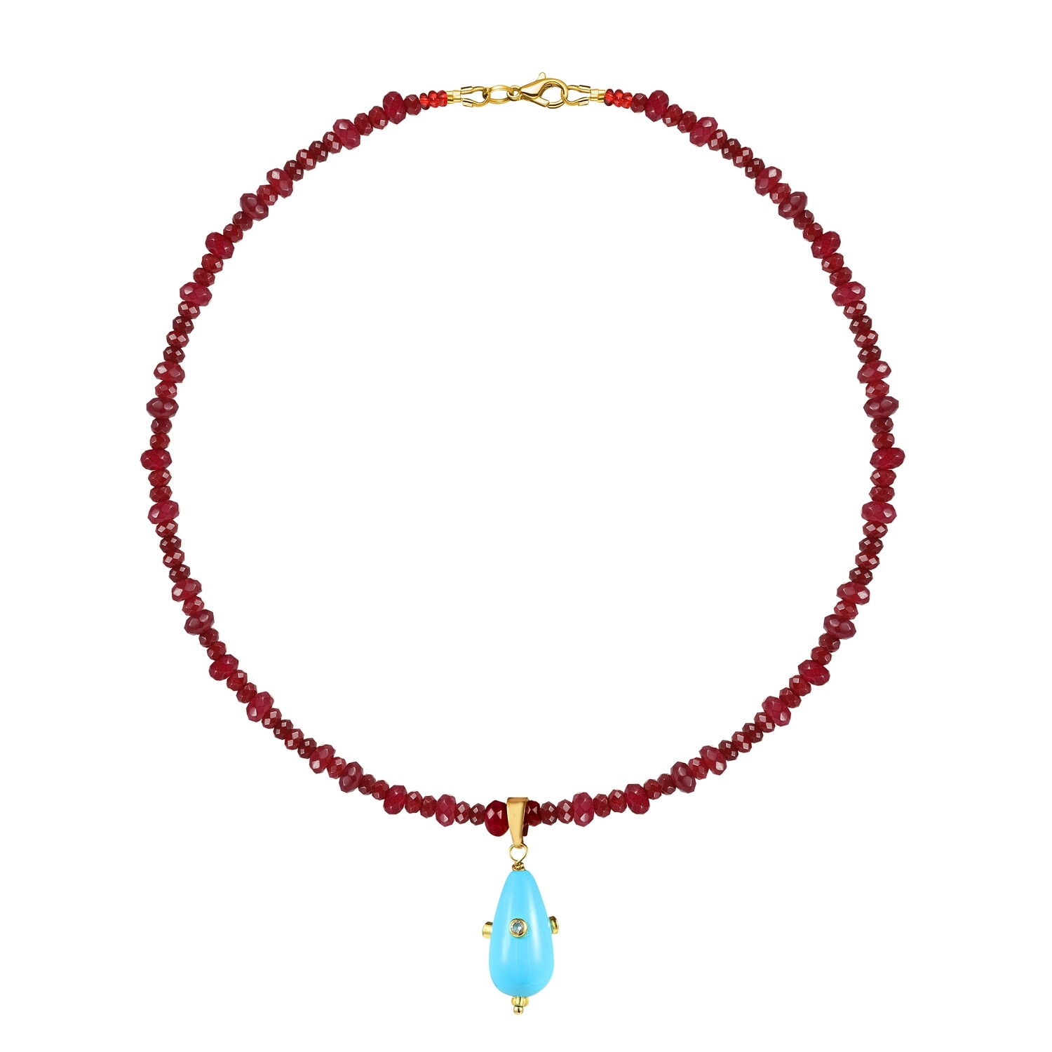 Ruby Necklace with Pendant