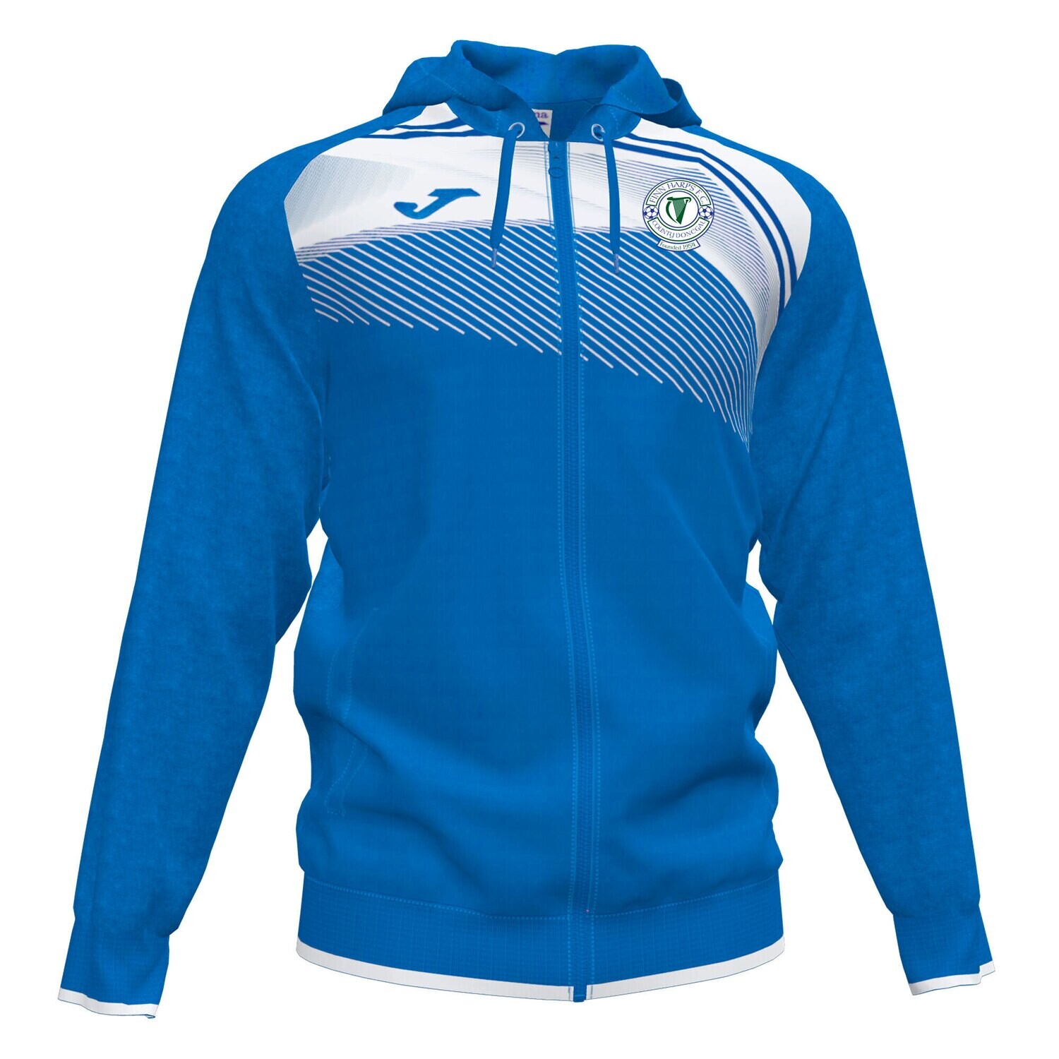 Finn Harps Tracksuit Top with Hood, Blue/White