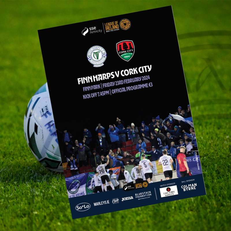 Issue 1 2024, Finn Harps v Cork City Official Match Programme