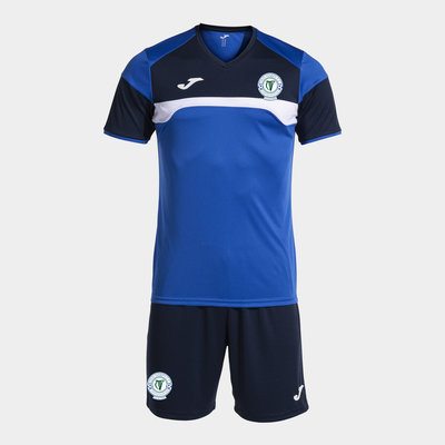 Finn Harps 2025 Player Training Top &amp; Shorts, Blue/Navy, Adult