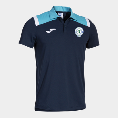Finn Harps 2025 Polo Top, Navy/Turquoise