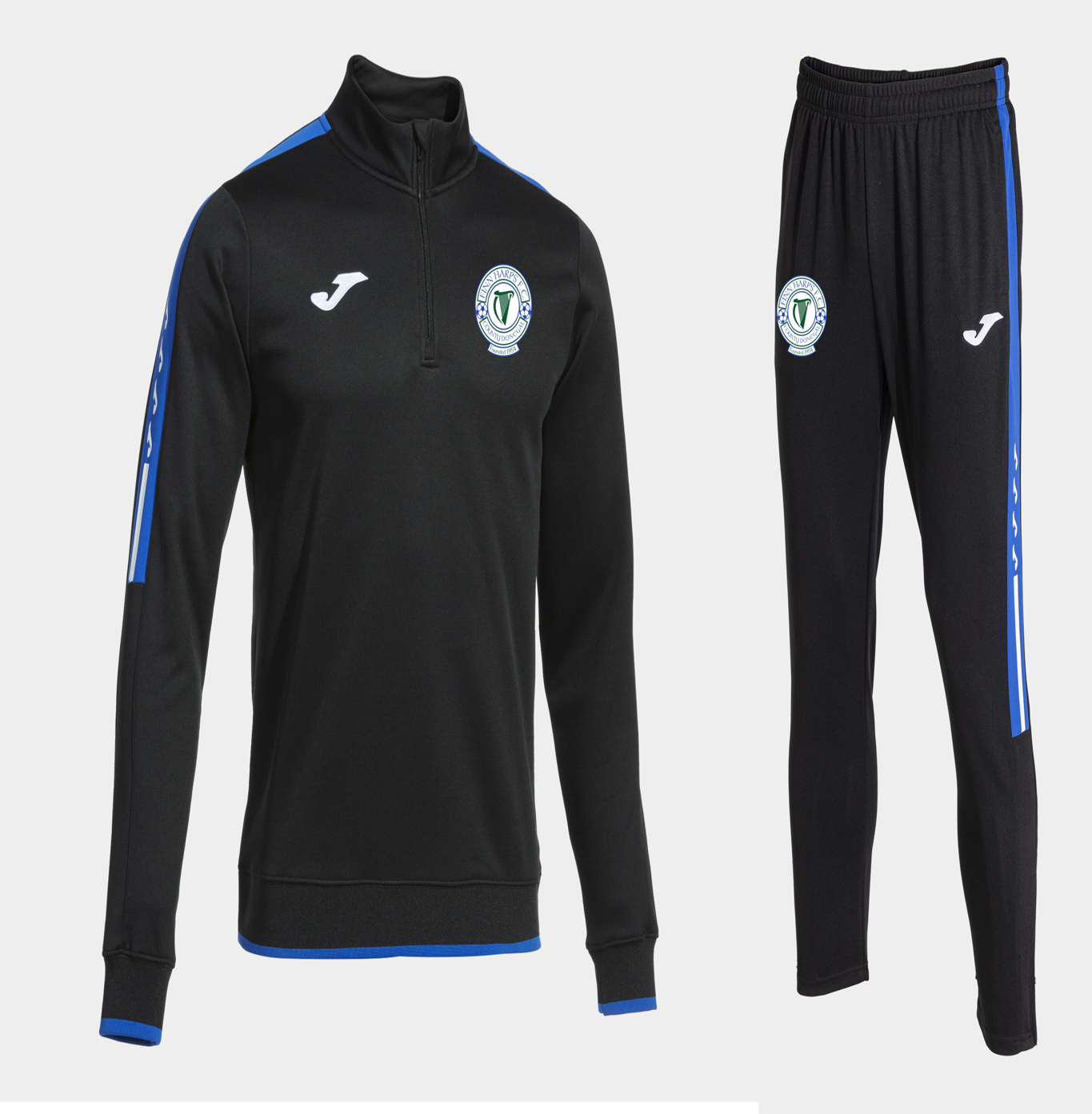 Finn Harps 2025 Tracksuit, Black/Royal, Adult