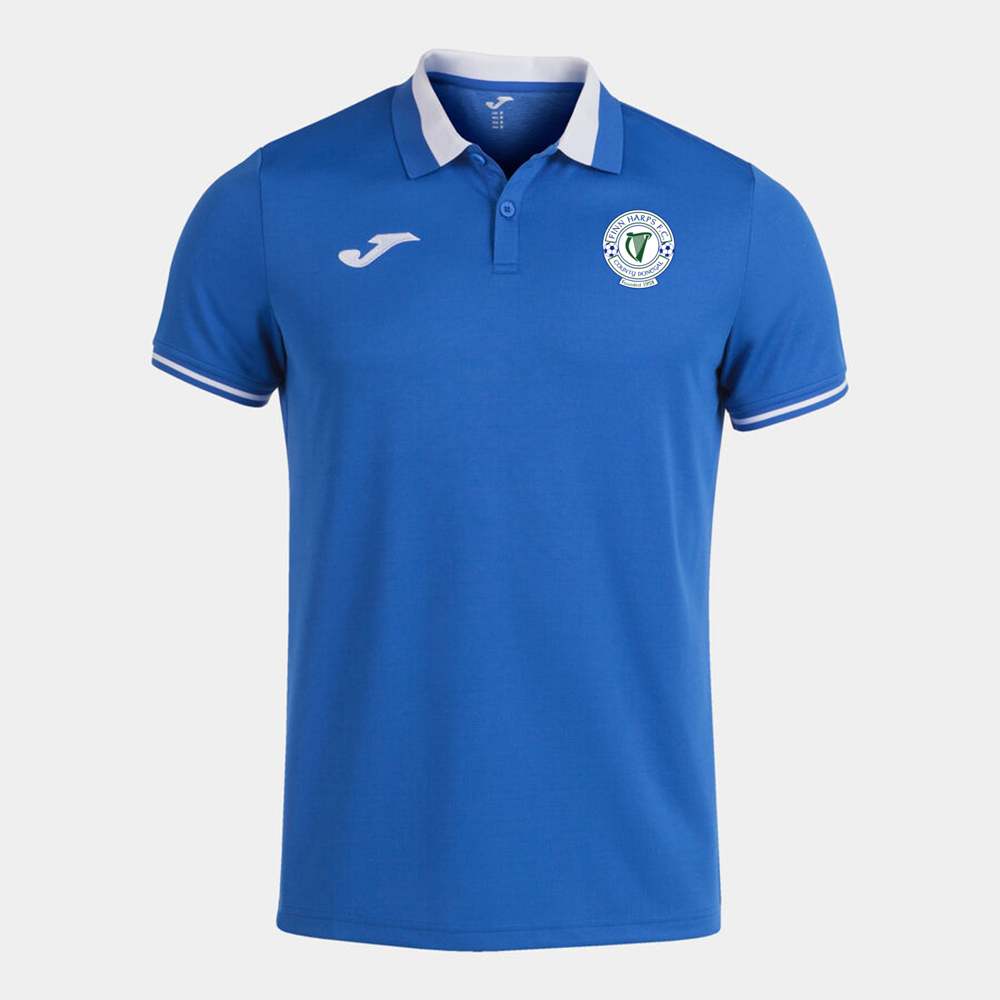 Adult Finn Harps 2023 Polo Shirt, Blue/White