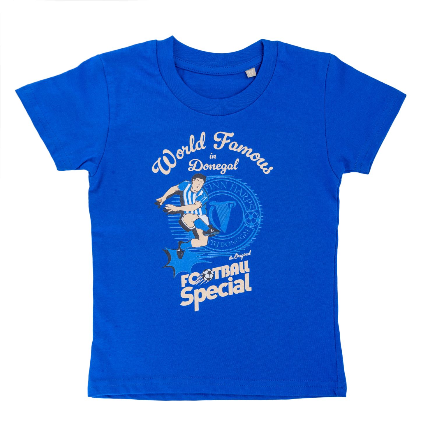 Finn Harps x Football Special T-Shirt, Royal Blue, Kids