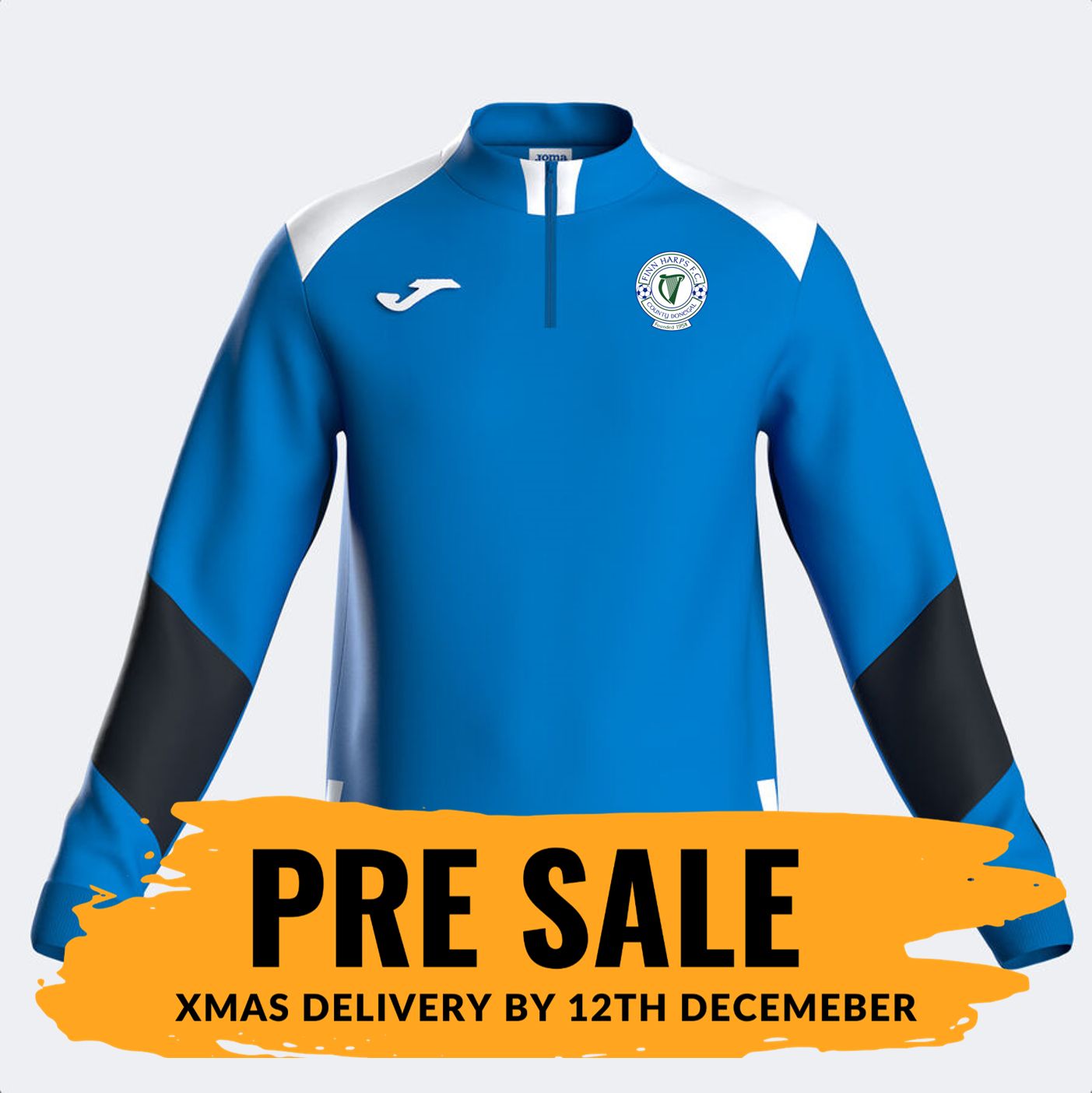 Finn Harps 2026 Player Half-Zip, Royal, Adult