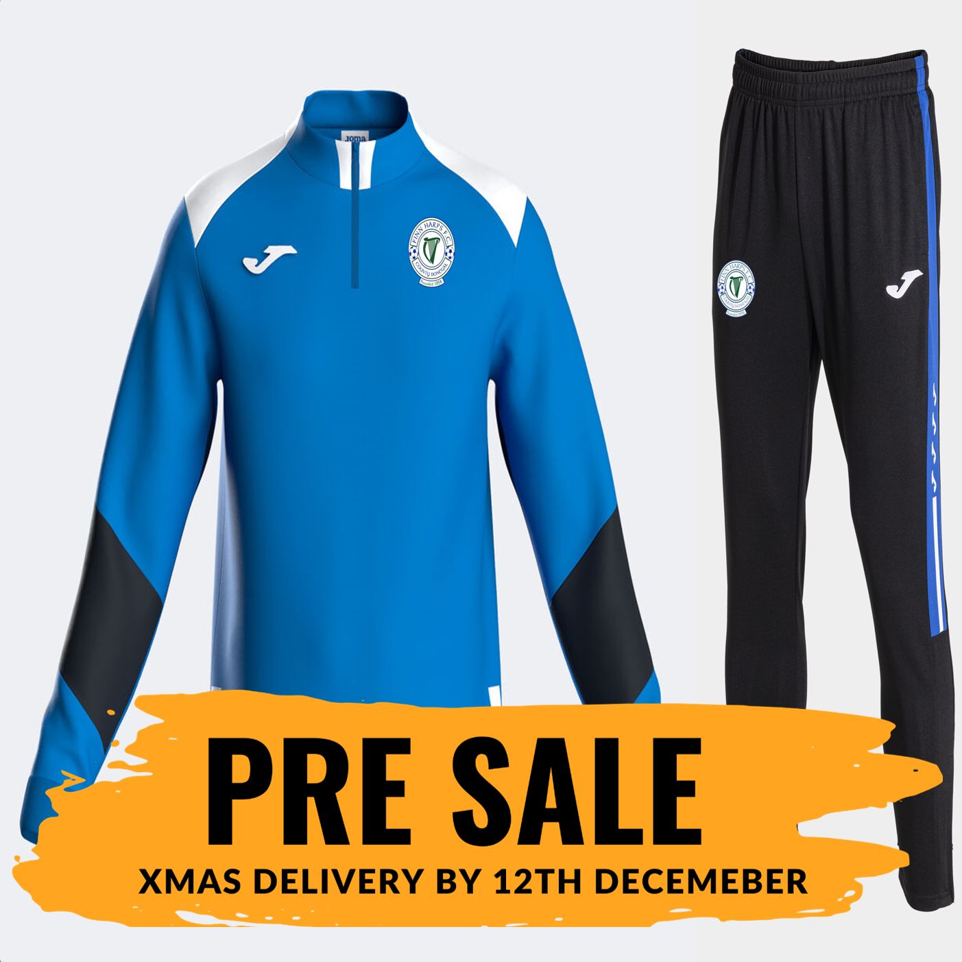 Finn Harps 2026 Player Tracksuit, Royal Blue/Black, Kids