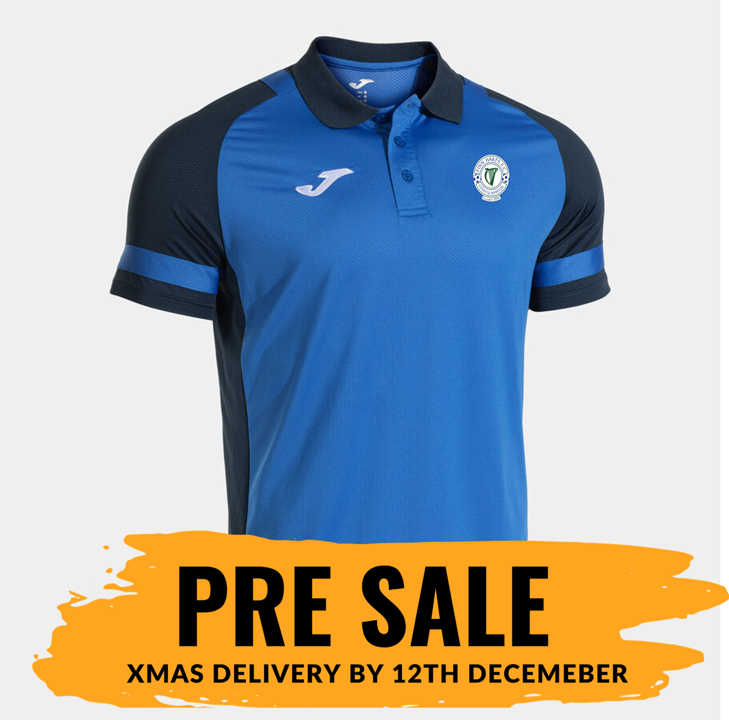 Finn Harps Polo Shirt, Royal Blue/Navy, Kids