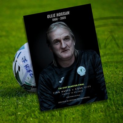 PRINTED Issue 18 2025, Finn Harps v Cork City Official Match Programme (FAI Cup Quarter Final)