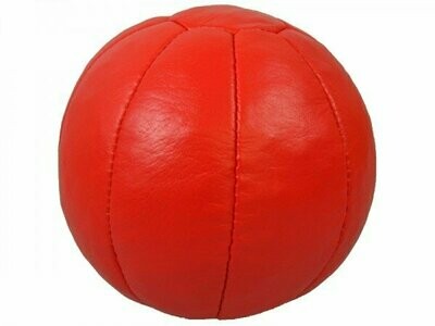 Medizinball aus Rindsleder 3kg Rot
