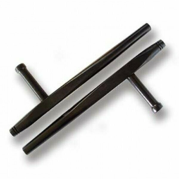 Paar Tonfa aus Roteiche Schwarz Paar Tonfa aus Roteiche Schwarz