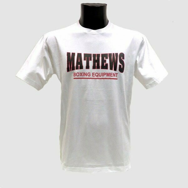 Mathews Boxing Baumwoll-T-Shirt Weiß, Größe: S