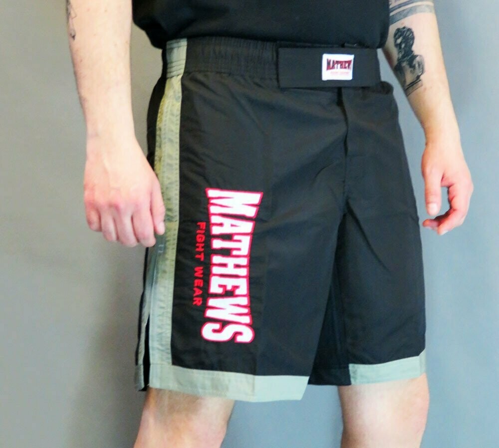 Fight Shorts Mathews - MMA Fightshorts Schwarz-Grau
