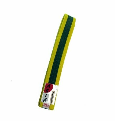Zweifarbige Budo-Gürtel Asia Sports - Gelb/Grün