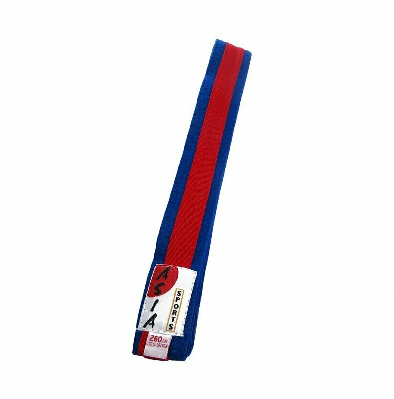 Zweifarbige Budo-Gürtel Asia Sports - Blau/Rot Zweifarbige Budo-Gürtel Asia Sports - Blau/Rot