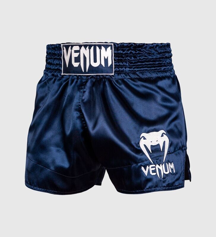 Venum Muay Thai Shorts Classic Navy Blau/Weiß Venum Muay Thai Shorts Classic Navy Blau/Weiß