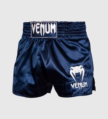 Venum Muay Thai Shorts Classic Navy Blau/Weiß