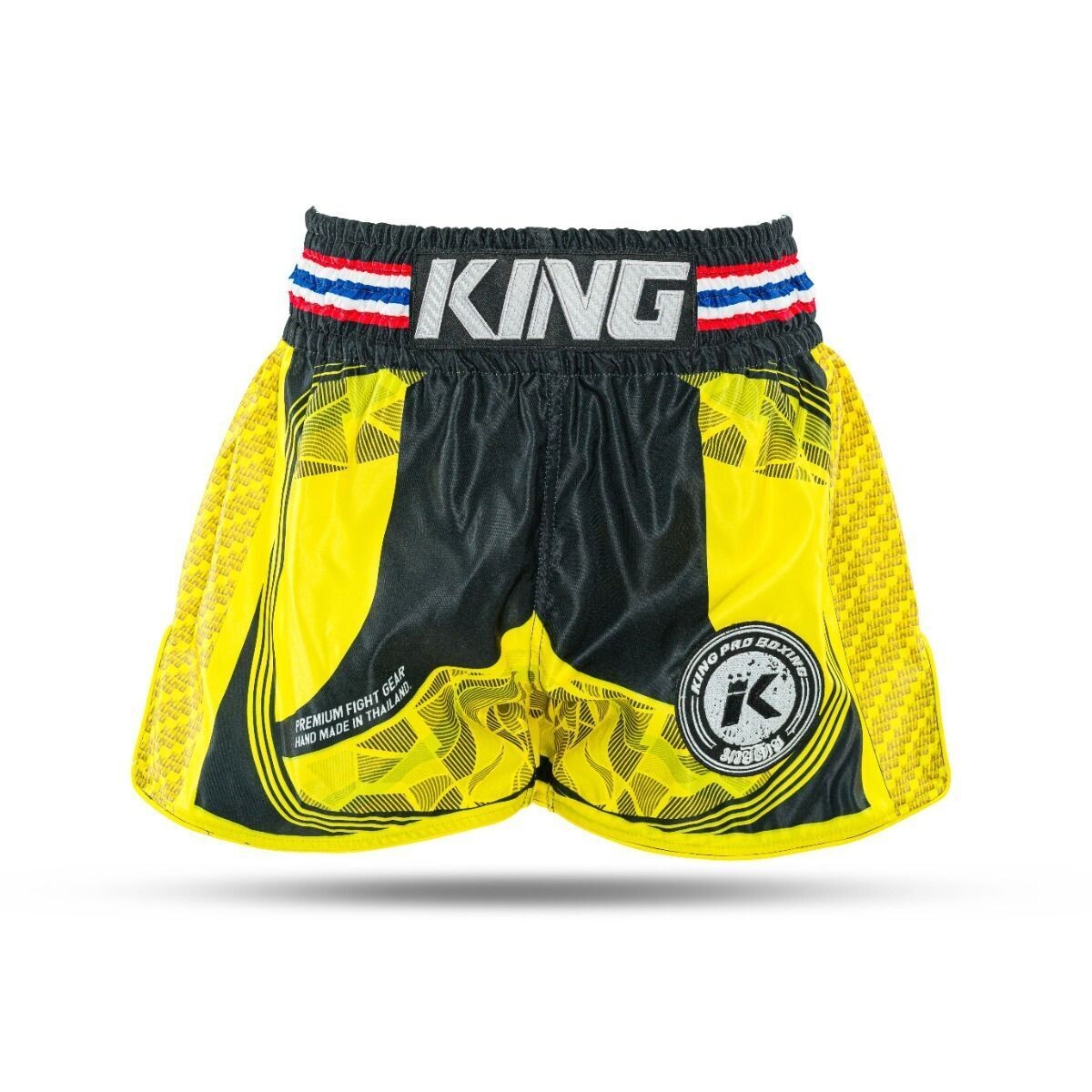 King Muay Thai Shorts Flag gelb/schwarz