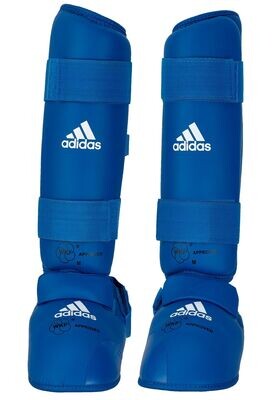 Karate Schienbeinspannschutz adidas WKF zugelassen blau