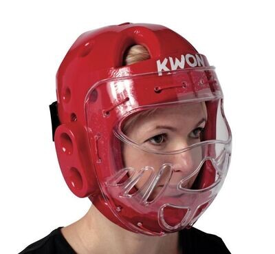 Kopfschutz KSL mit Visier Rot