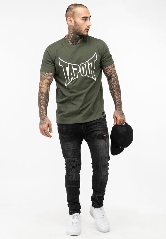 Tapout Tapout "Basic" T-Shirt Khaki mit Logo