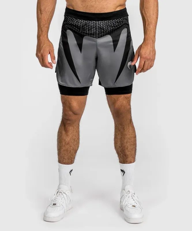 Venum Attack Fightshorts Schwarz/Grau Venum Attack Fightshorts Schwarz/Grau