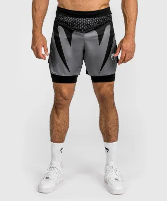 Venum Attack Fightshorts Schwarz/Grau Venum Attack Fightshorts Schwarz/Grau