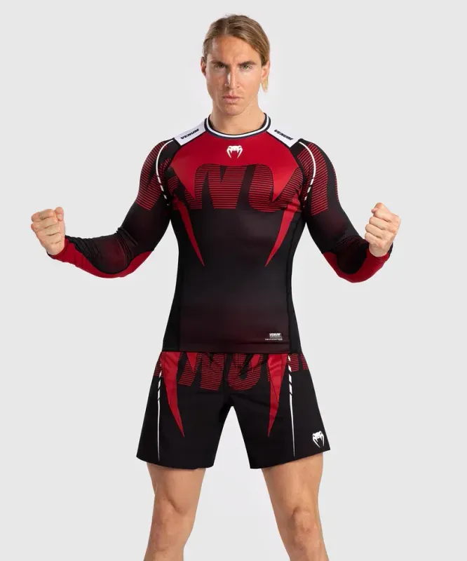 Venum Adrenaline Langarm-Rashguard - Rot/Schwarz