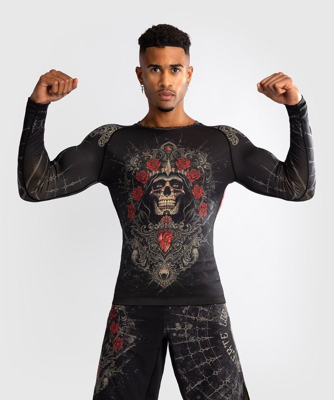 VenumSanta Muerte 5.0 Langarm-Rashguard - Schwarz/Gold VenumSanta Muerte 5.0 Langarm-Rashguard - Schwarz/Gold