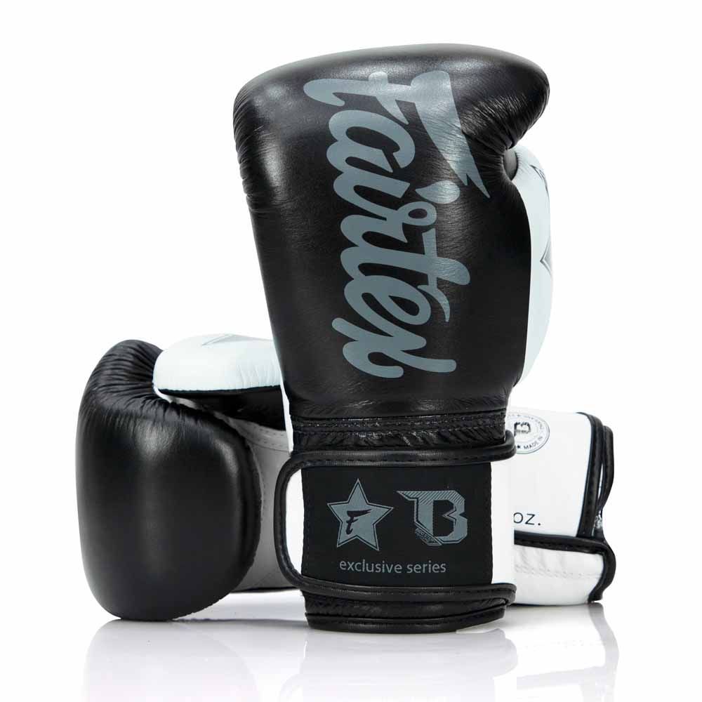 Boxhandschuhe Fairtex BG V2 schwarz/weiß, Größe: 12oz
