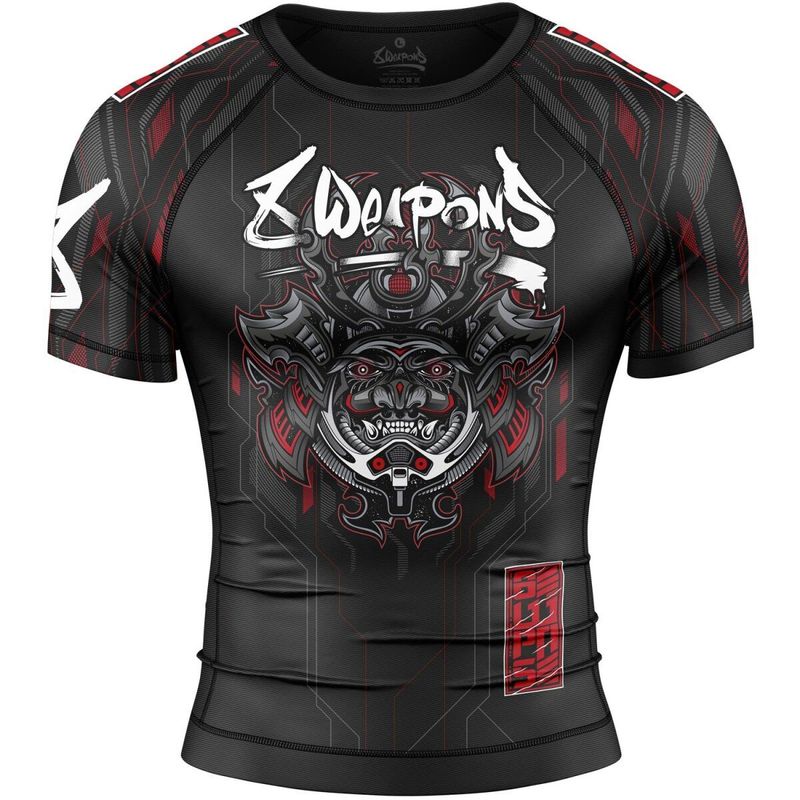 8 Weapons Samurai 2.0 Kurzarm-Rashguard - Schwarz/Rot 8 Weapons Samurai 2.0 Kurzarm-Rashguard - Schwarz/Rot