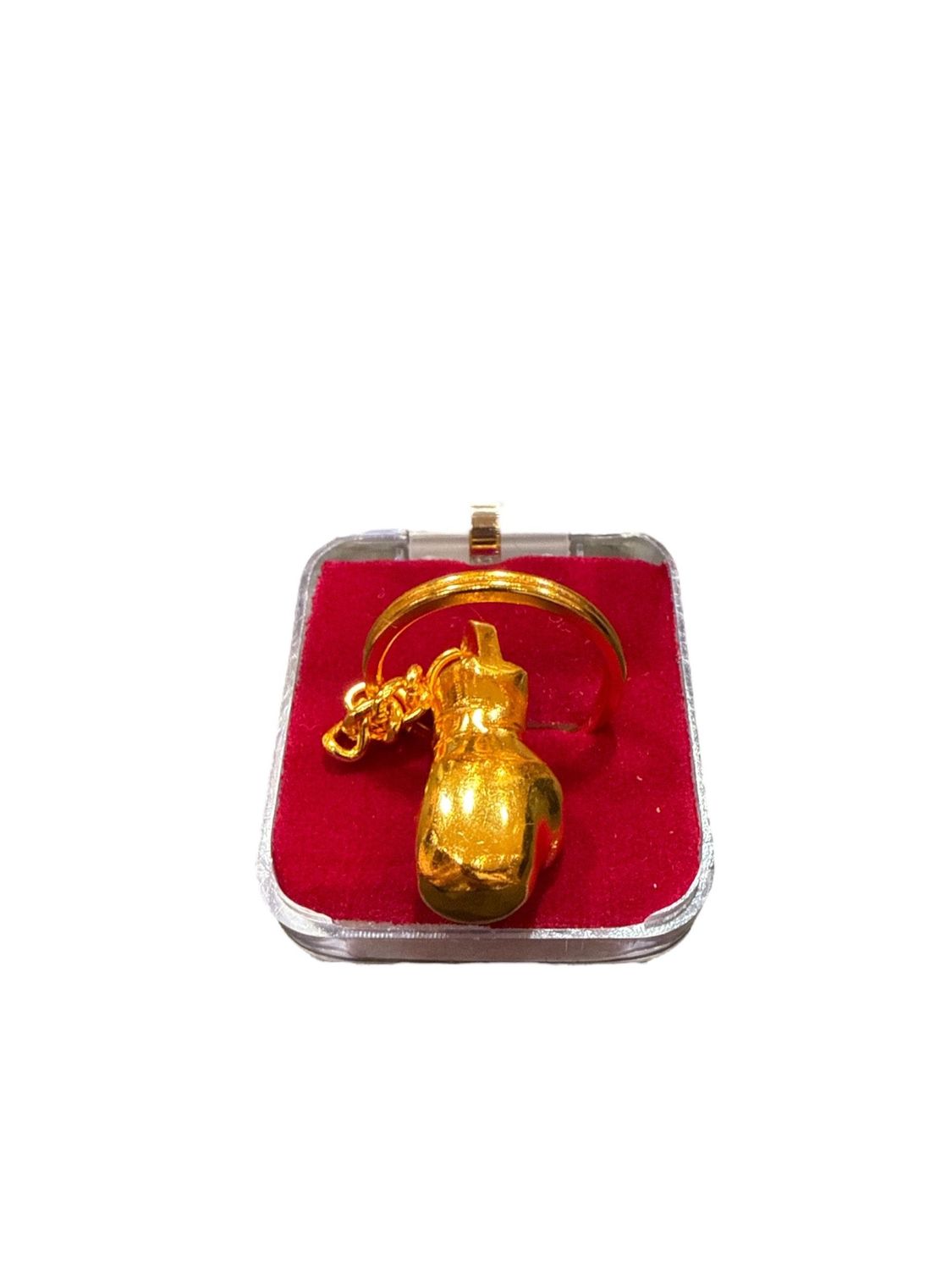 Schlüsselanhänger mit Boxhandschuh in Gold