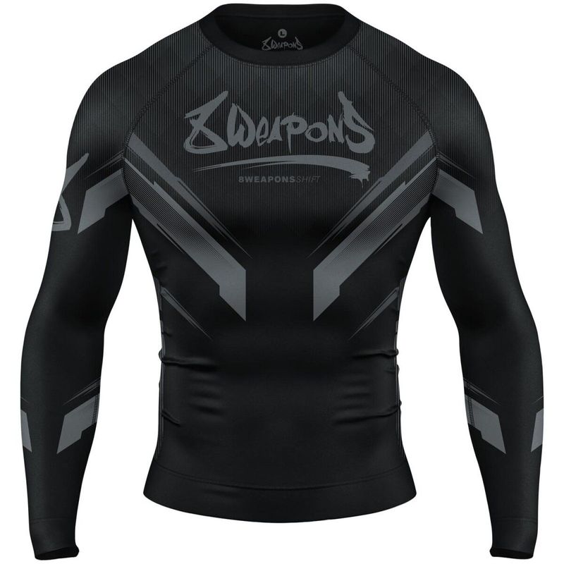 8 Weapons Shift Langarm-Rashguard - Schwarz