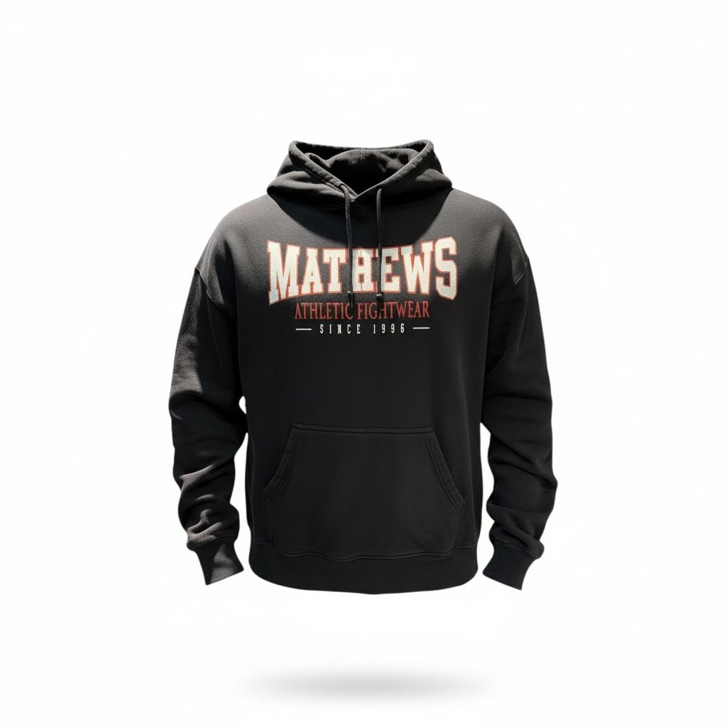 Hoodie von Mathews in schwarz mit Logo Hoodie von Mathews in schwarz mit Logo