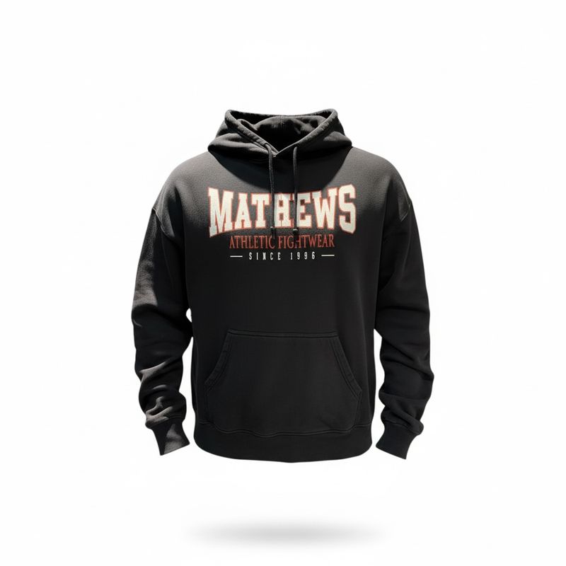 Hoodie von Mathews in schwarz mit Logo