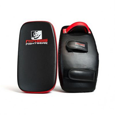 Armpratze Asia Sports curved in Schwarz-Rot, Leder Thai Pads Armpratze Asia Sports curved in Schwarz-Rot, Leder Thai Pads