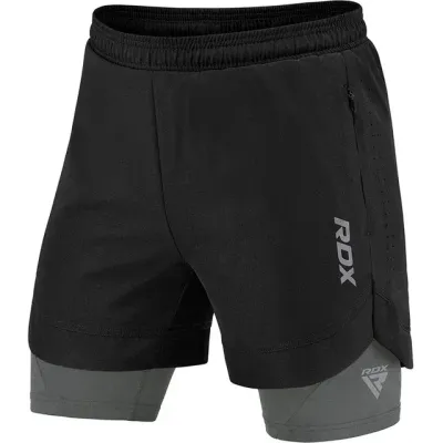 RDX Fightshorts RDX Fightshorts "T16" schwarz mit compression shorts