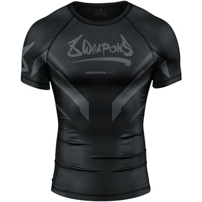 8 Weapons Shift Kurzarm-Rashguard - Schwarz